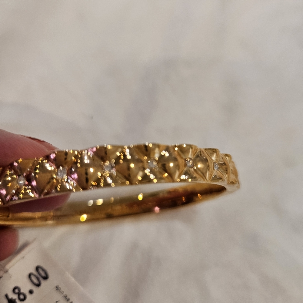 ♠️kate spade♠️heavy metals quilted bangle